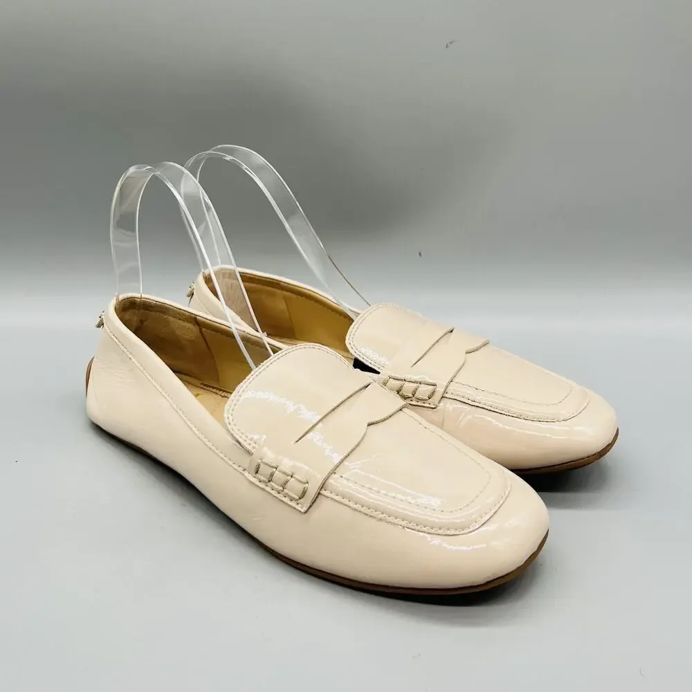 Sam Edelman Shoes Women 8 Off White Tucker Penny Loafer Flats Slip On Casual
